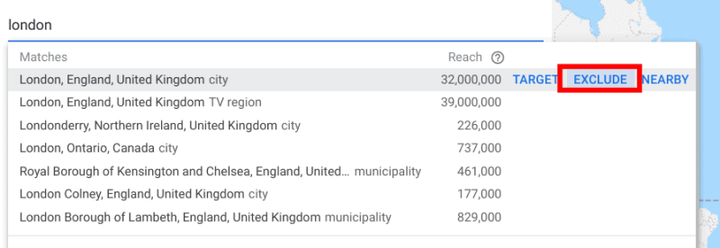 How To Create Your First Ad Campaign In Google Ads 11 Google Ads Exclude Locations Settings