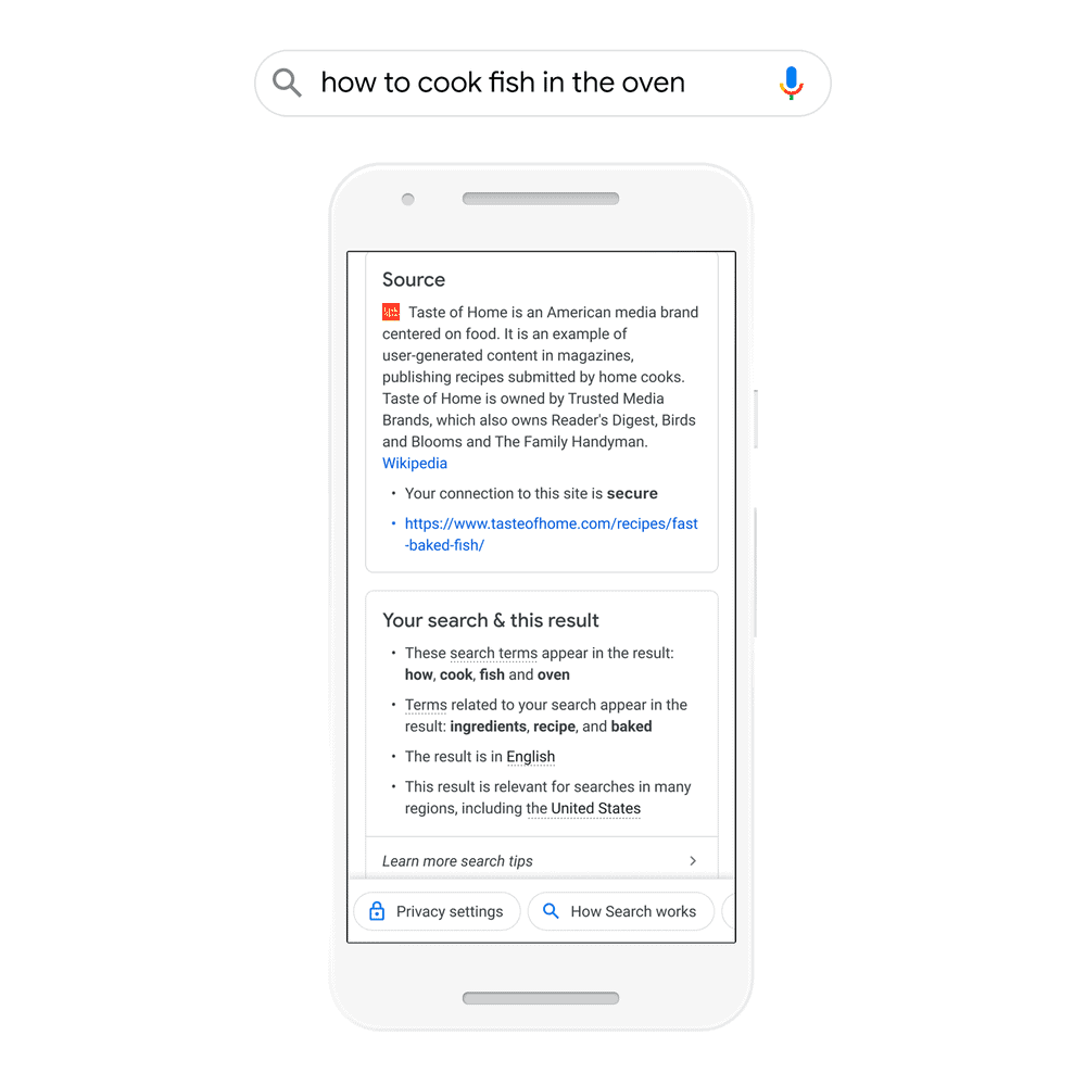 Google Now Shows Ranking Signals In 'About This Result' Panel 2 How To Cook Fish In The Oven.max 1000X1000 1
